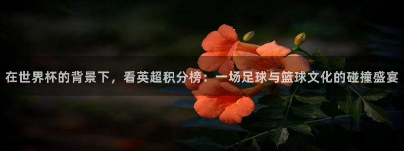 2026年男足世界杯：在世界杯的背景下，看英超积分榜：一场足球与篮球文化的碰撞盛宴